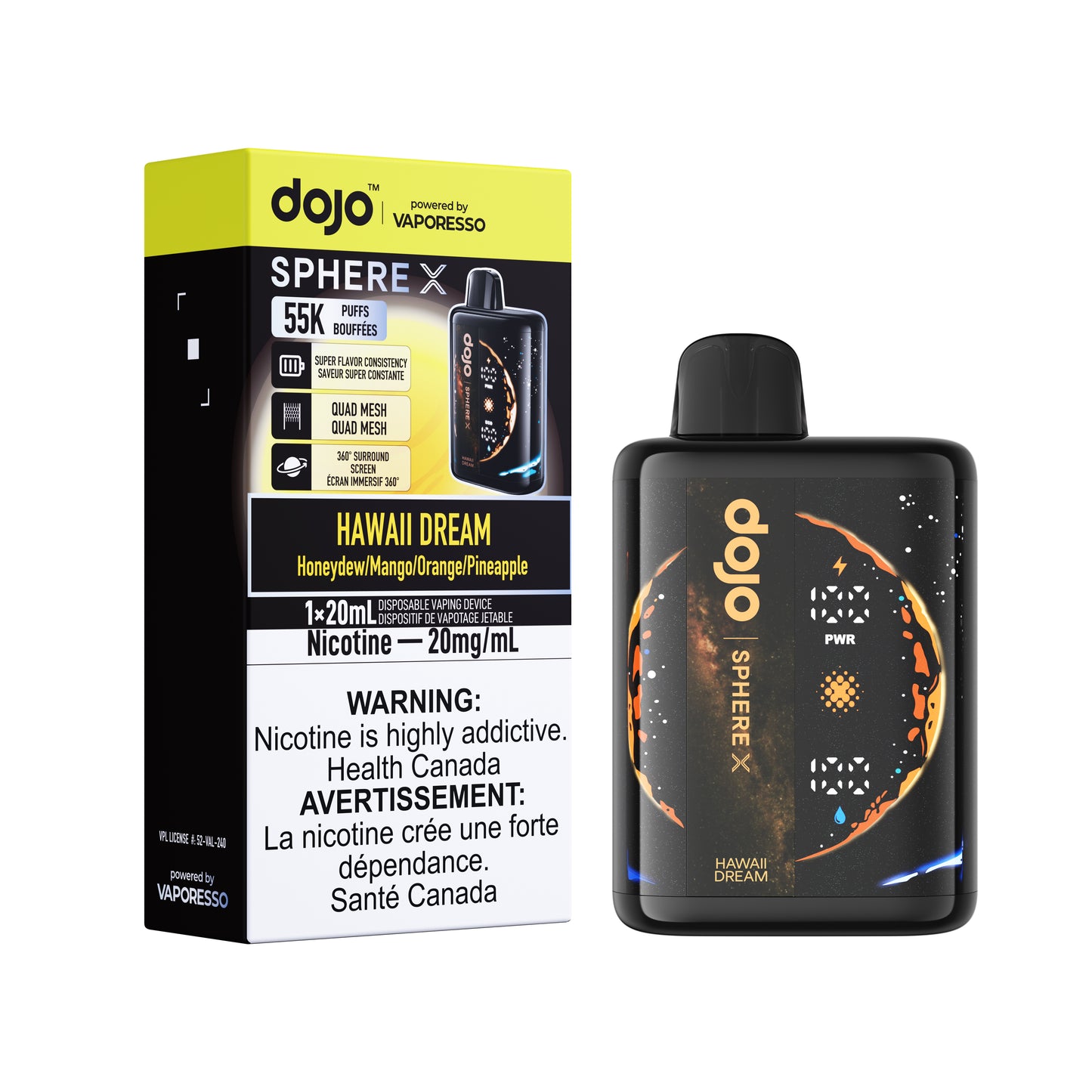 Dojo Sphere X 55K Disposable Vape -FEDERAL STAMP
