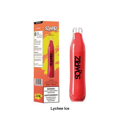 Disposable vape- 4000 Puffs- 650mAh- Mesh coil- 2ml liquid- Vape flavour- Lychee ice- Sqwrtz- vape wholesale