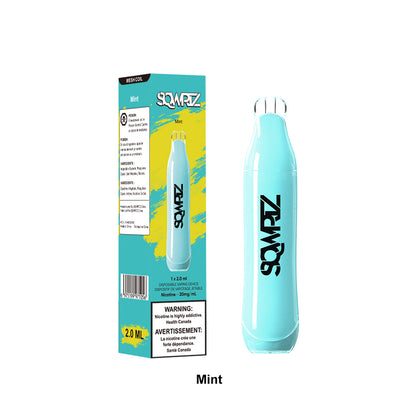 Disposable vape- 4000 Puffs- 650mAh- Mesh coil- 2ml liquid- Vape flavour- Mint- Sqwrtz- vape wholesale