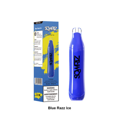 Disposable vape- 4000 Puffs- 650mAh- Mesh coil- 2ml liquid- Vape flavour- Blue Razz ice- Sqwrtz- vape wholesale