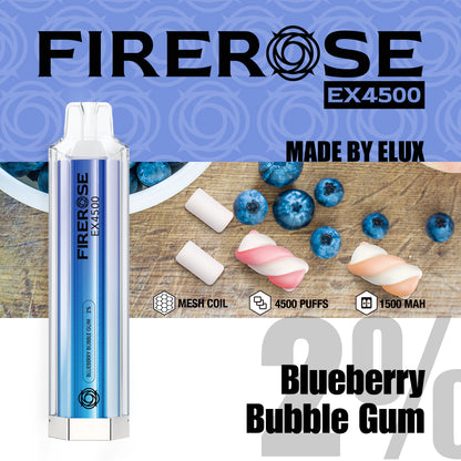 Elux Fire Rose 5000 Puffs-Blueberry bubble gum