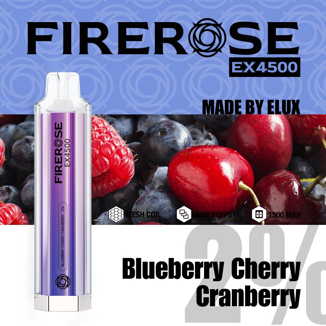 Elux Fire Rose 5000 Puffs-Blueberry cherry cranberry