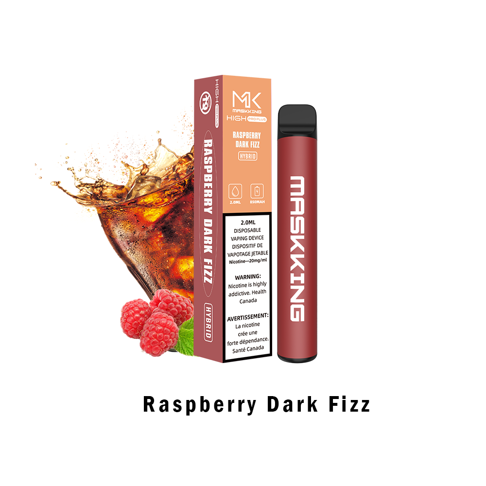 Disposable vape-1800 Puffs- Vape flavour- Raspberry dark fizz- Maskking- vape wholesale