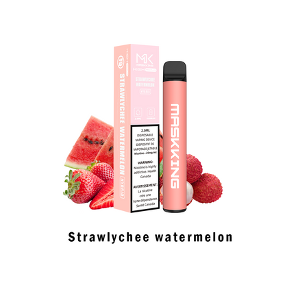 Disposable vape-1800 Puffs- Vape flavour- Strawlychee watermelon- Maskking- vape wholesale